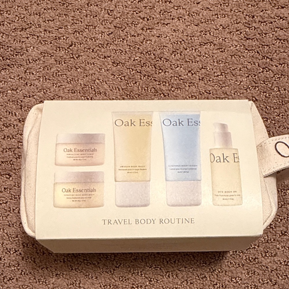 NIB Oak Essentials Travel Body Routine Set - Picture 2 of 4
